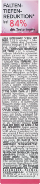 Opakowanie ISANA INTENSYWNE SERUM LIFT TRIPLE. Retinol, bakuchiol. Redukcja zmarszczek o 84%.
