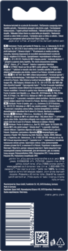 Tył ciemnoniebieskiego opakowania Oral-B Pro Cross Action z białym tekstem, kodem kreskowym i symbolami recyklingu.