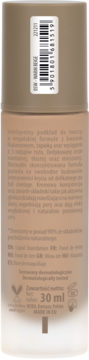 Tył beżowego podkładu NAM Real Skin 05W Warm Beige 30ml, widoczny kod EAN i opis produktu po polsku.