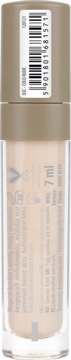 Ultralekki wegański korektor NAM Smart Concealer 7ml w butelce, tył opakowania z kodem kreskowym i odcieniem 20K.