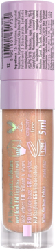 Tył butelki H2O Lipgloss o efekcie mokrego połysku 5ml. Widoczne dane, skład i certyfikat cruelty-free.