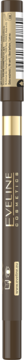 Wodoodporna żelowa kredka do oczu VARIÉTÉ w brązowym odcieniu, ze złotymi detalami, widok z przodu.
