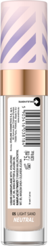 Tył butelki korektora Liquid Camouflage 05 Light Sand Neutral, z etykietą zawierającą składniki i kod kreskowy.