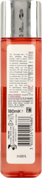 Tył butelki L'Oréal Revitalift Złuszczający Tonik z kwasem glikolowym, pomarańczowy płyn, biała etykieta z kodem.