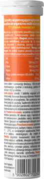 HydroOptima Senior, elektrolity dla starszych, widok z tyłu opakowania z pomarańczową etykietą i składem.