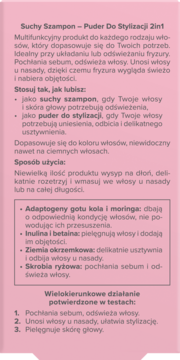 MIYA COSMETICS superHAIRday ,suchy szampon do włosów, puder do stylizacji, 2w1,tył