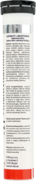 Tył białej tuby suplementu Elektrolity+ multivitamina (tabletki musujące). Widoczna etykieta z polskim tekstem.