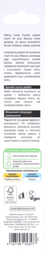 Tył opakowania pędzla do makijażu for your Beauty z polskim opisem produktu, instrukcjami i certyfikatami FSC.