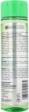 ISANA PROFESSIONAL ,szampon do włosów zniszczonych i suchej skóry głowy, Pitaja i Owoce Tropikalne,tył