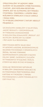 ZIAJA Naturalnie Pielęgnujemy ,krem do twarzy, nawilżający, na dzień,tył