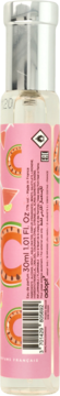 Adopt' Pink Cosmo woda perfumowana 30ml, przezroczysta butelka z różową etykietą i arbuzami, widok z boku.