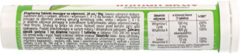 Biało-zielony tył opakowania Altapharma Tabletki na odporność 20 szt., widoczna tabela wartości odżywczych.