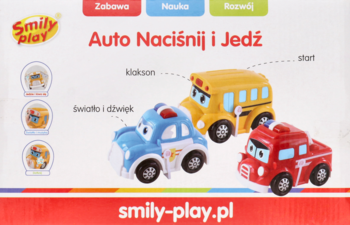 SMILY PLAY ,zabawka, Wóz strażacki, naciśnij i jedź, 12m+,tył