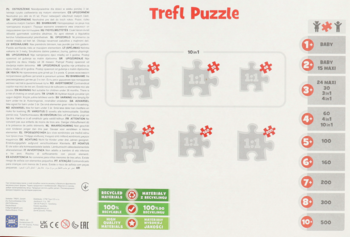 TREFL Paw Patrol ,puzzle, zestaw 10w1, 4+,tył
