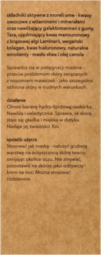 ZIAJA Baltic Home SPA ,krem- maska z efektem odżywienia i nawilżenia do twarzy,tył