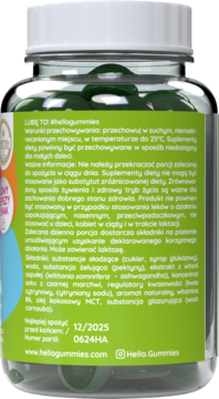 HELLO!GUMMIES ,żelki Ashwagandha, suplement diety,tył