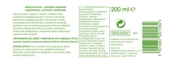 Tył opakowania kremu oliwkowego Ziaja 200 ml, biała etykieta z zielonym tekstem, kodem kreskowym i symbolem recyklingu.