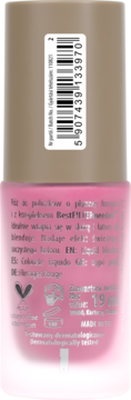 Tył różowego płynnego różu NAM Smart Liquid, 19 ml, z brązową nakrętką i kodem kreskowym.