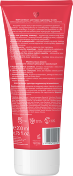 Miya BODY.lab balsam ujędrniająco-wygładzający, różowa tuba, tył z opisem i składem.