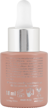 Serum pod oczy NAM Black Rose & Botox Like, jasnobrązowa butelka z pipetą, widok z tyłu z etykietą 18 ml.