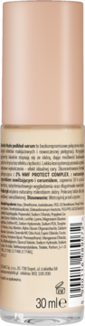 Tył opakowania Gentle Nude podkład-serum nr 403 Light Beige 30 ml z polskim opisem i kodem kreskowym.