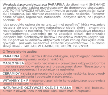SHEHAND LABORATORIES Kuracja Parafinowa ,parafina do dłoni, wygładzająco-zmiękczająca,,tył