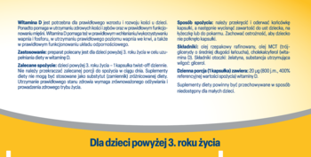 D-VITUM Twist-off ,kapsułki, Witamina D 800 j.m.,dla noworodków przedwcześnie urodzonych i dzieci od 3. roku życia, suplement diety,tył