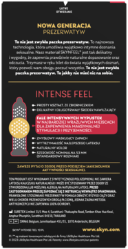 SKYN ,prezerwatywy nielateksowe,tył