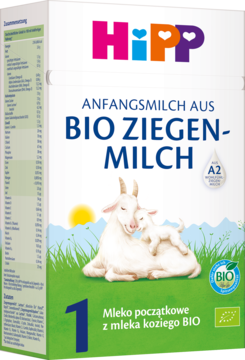 HIPP BIO od pokoleń ,mleko początkowe z mleka koziego, od urodzenia,lewa