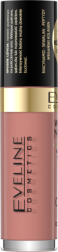 Eveline Cosmetics płynny róż, brzoskwiniowo-różowy w pionowej tubie ze złotą nakrętką, z niacynamidem.