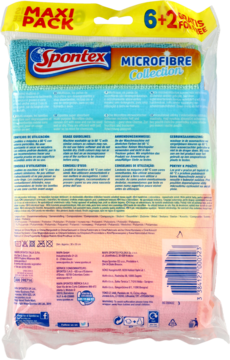 SPONTEX ,ściereczki z mikrofibry,tył