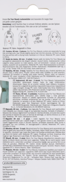 Białe opakowanie wałków do włosów For Your Beauty 40 mm, tył, z diagramem użycia i opisami produktu.