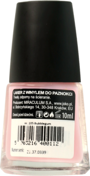 JOKO Find Your Colour ,lakier do paznokci, nr 105 Bubblegum,tył