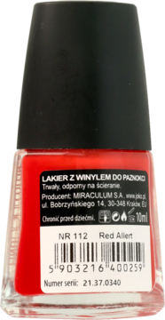 JOKO Find Your Colour ,lakier do paznokci, nr 112 Red Allert,tył