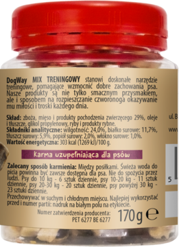 DOGWAY ,karma uzupełniająca dla dorosłych psów, mix treningowy,tył