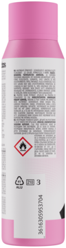 Tył różowego antyperspirantu Adidas Ultra Fresh Control w sprayu, widoczne ostrzeżenia i symbol recyklingu ALU.