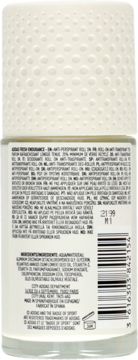 Biały antyperspirant Adidas Fresh Endurance roll-on, tył opakowania z teksturowaną nakrętką i składem.