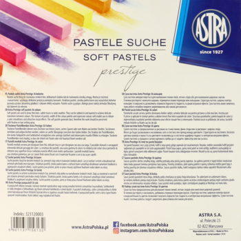 ASTRA ,pastele suche, 36 kolorów, Prestige, zestaw,tył