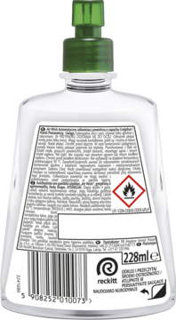 AIR WICK Active Fresh ,wkład do automatycznego odświeżacza powietrza, Grejpfrut i Kwiat Pomarańczy,tył
