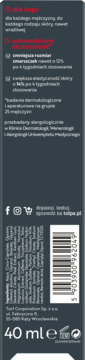 Tołpa Men krem przeciwzmarszczkowy, tył ciemnego opakowania 40 ml z kodem kreskowym i składem.