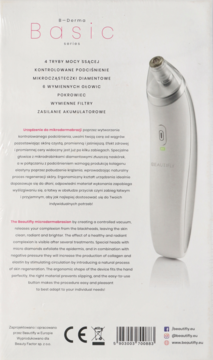 BEAUTIFLY ,urządzenie do mikrodermabrazji B-Derma Basic,tył