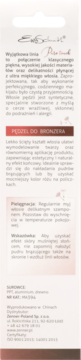 Pionowe opakowanie pędzla do bronzera Pure Touch z syntetycznym włosiem dla cery wrażliwej, z opisem.