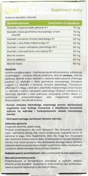 NOBLE HEALTH Go!Detox ,suplement diety,tył