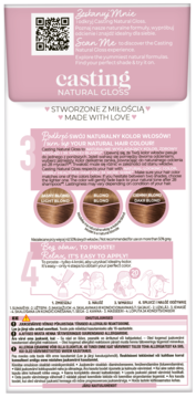 L'ORÉAL PARIS CASTING NATURAL GLOSS ,farba do włosów, półtrwała, nr 723 Migdałowy Blond,tył