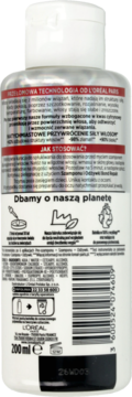 Tył białej butelki L'Oréal Bond Repair pre-szamponu 200ml, z tekstem o kwasie cytrynowym i kodem kreskowym.