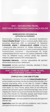 EVELINE COSMETICS Nail Therapy Professional 6w1 Care & Colour,odżywka do paznokci, skoncentrowana, nadająca kolor, Pink Pearl,tył
