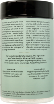 HAGI Boso Po Mchu ,sól do kąpieli, o słodko-roślinnym zapachu, Forest Tales,tył
