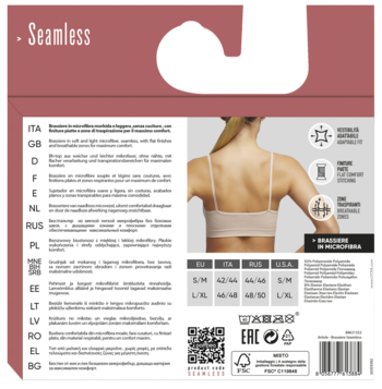 POMPEA Seamless ,biustonosz damski, Skin, rozm. L/XL,tył