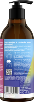 Tył brązowej butelki szamponu OnlyBio do Reverse Washing, z niebieską etykietą, tekstem i kodem kreskowym.
