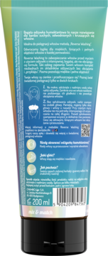 Tył opakowania odżywki humektantowej OnlyBio 200ml, kolorowa tuba z opisem metody Reverse Washing.